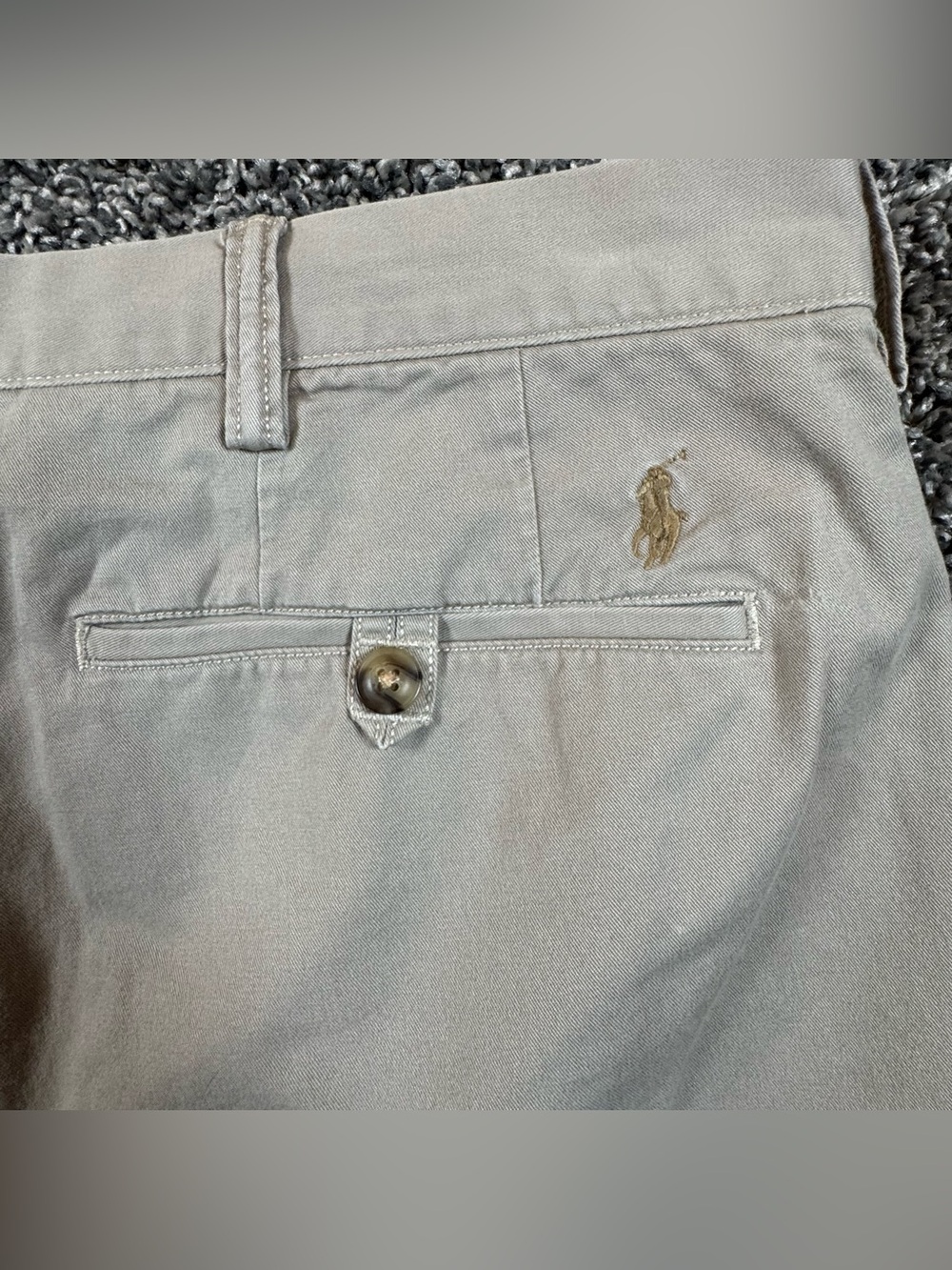 Polo Ralph Lauren Mens 44B Khaki Stretch Classic Fit Cotton Twill Chino Shorts